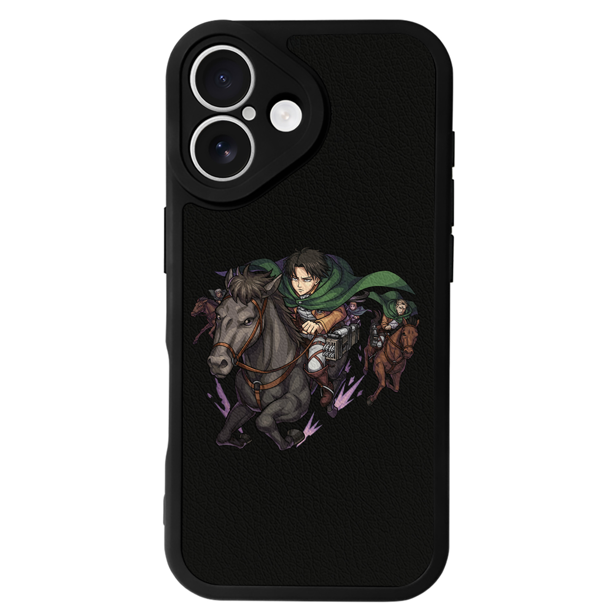 （画像用） 進撃の巨人 リヴァイ·アッカーマン Attack on Titan Levi Ackerman 【iPhone 16シリーズ対応】シリコンスマホケース（レザー調） 材質：シリコン